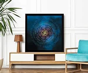ArtX 2x2 Feet OM Namah Shivaya Blue Wall Art Painting, Multicolor ...