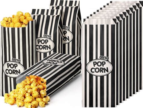 Amazon.com: 1000 Pcs Popcorn Bags 2oz Popcorn Paper Bags Stripes Retro ...