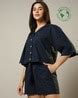 Buy Navy Blue Shirts for Women by Proearth by AZORTE Online | Ajio.com