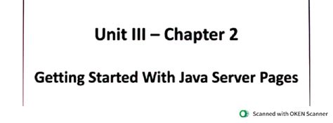 Unit 3 chapter-2 - this are java noted - Unit Chapter 2 Getting Started ...