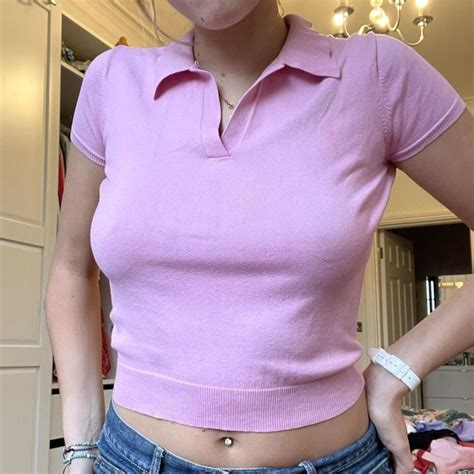 Women's Pink Polo-shirts | Depop