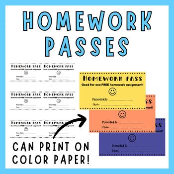 Image result for Homework Passes