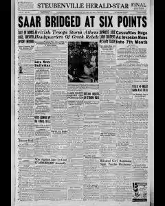 Steubenville Herald Star Archives, Dec 6, 1944, p. 1