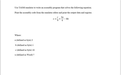 Image result for Commands for Run a Assembly Program in Windows 11 Using TASM