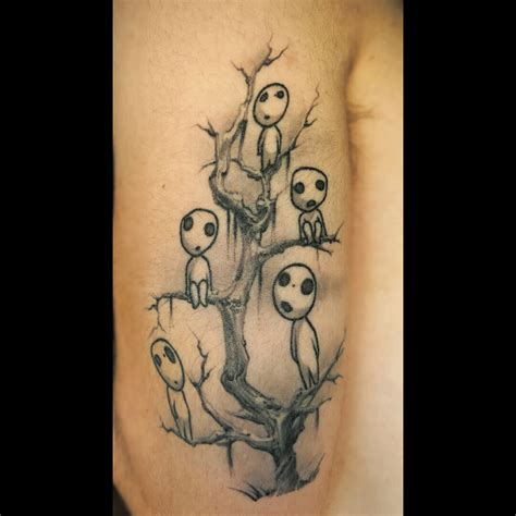 Princess Mononoke Forest Spirits Kodama Tattoo