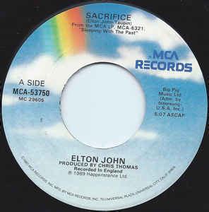Elton John - Sacrifice (1989, Vinyl) | Discogs