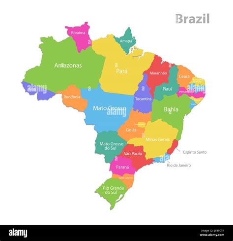 Brazil Map States And Cities - map of brazil showing states