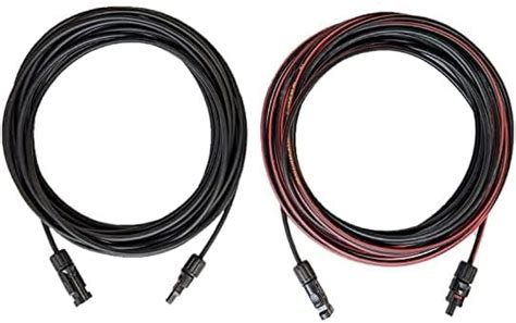 Polycab Daystar Solar DC Cable 4 sq.mm with Crimped MC4 Connectors (Red ...