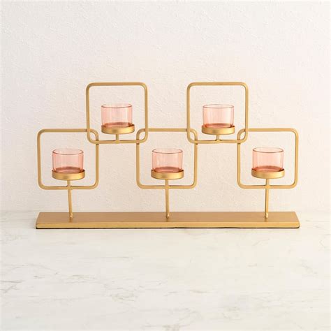Buy Moksha Gold Metal Votive Holder On Stand from Home Centre at just ...
