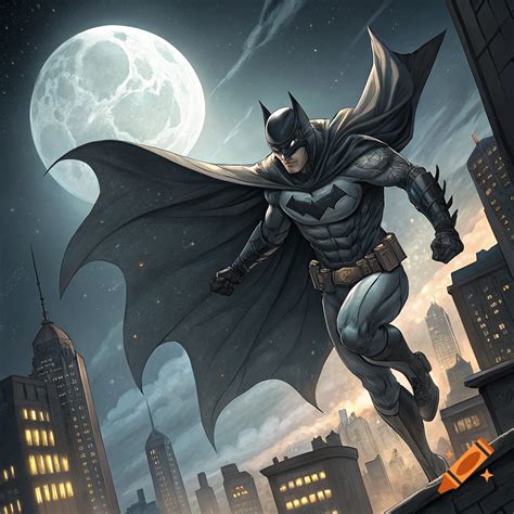 Batman-like figure with a duck's head and an orange bill stands in a ...