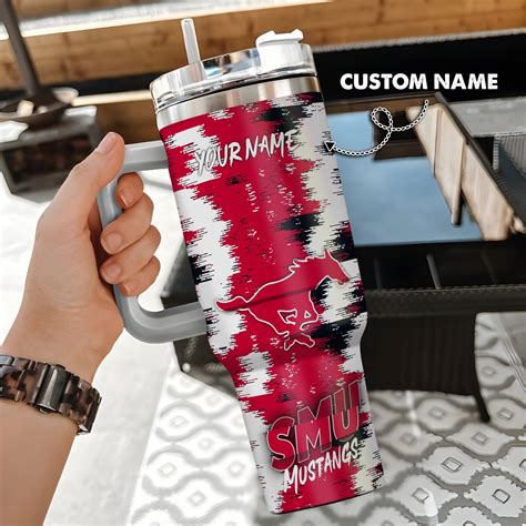 SMU Mustangs NCAA Custom Stanley Cup 40 oz 30 oz Tumbler With Handle ...