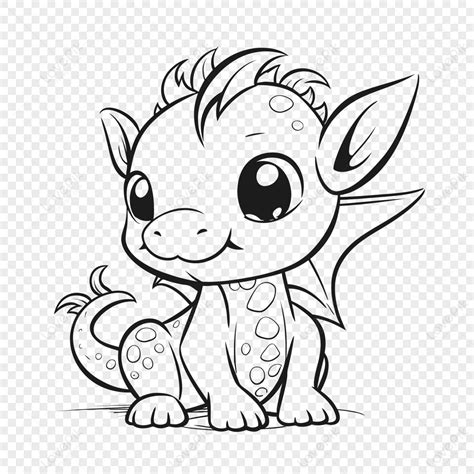 Cute Baby Dragon Coloring Pages Outline Sketch Drawing Vector Children S Coloring Page Realistic ...