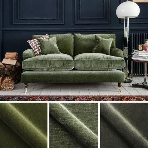 Fabric of the Week | Textured Velvet Lichen | Green sofa, Sofa, Sofa