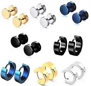 Buy MEENAZ Earrings men boyfriend girls women gents ear studs for men ...