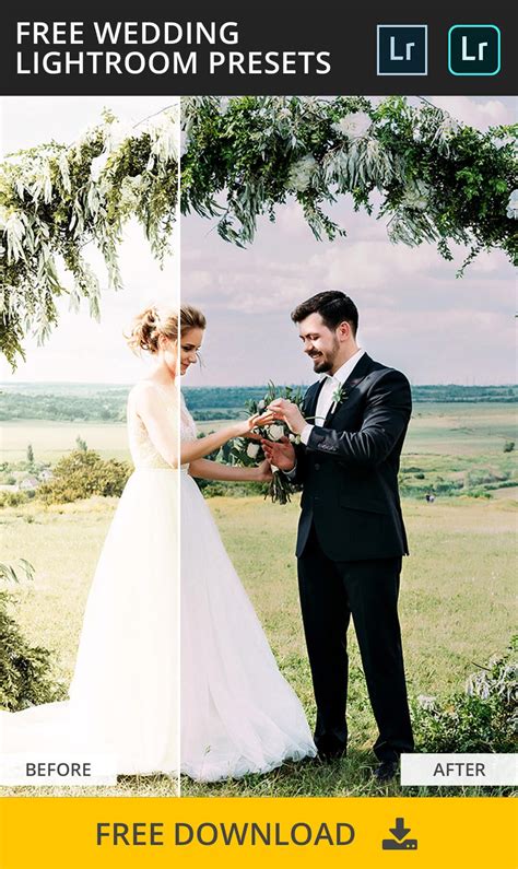 Adobe Lightroom Presets Free - Outdoor Wedding Classic | Wedding ...