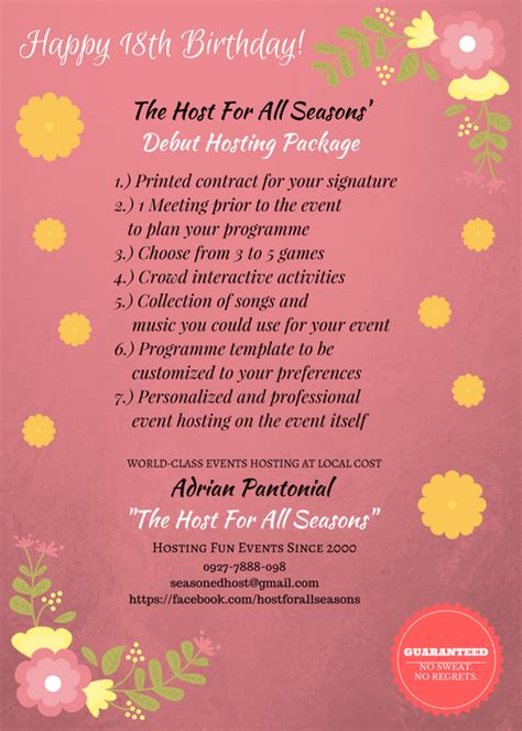 Image result for Debut Program Example