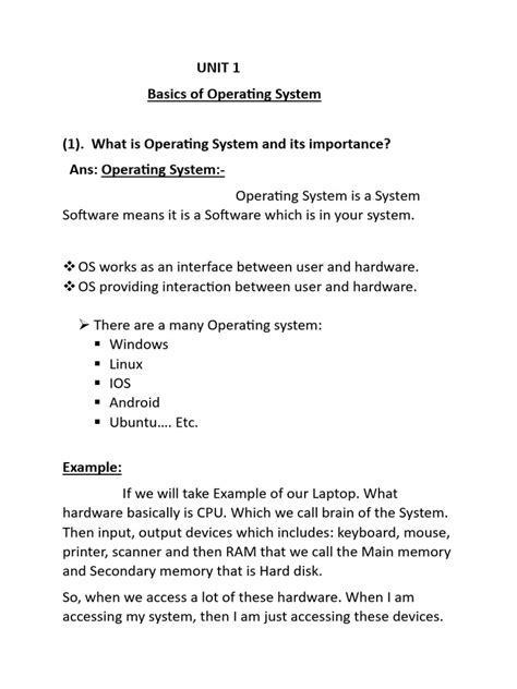 Operating System Unit 1 的图像结果