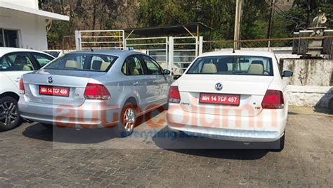 Spied: 2015 Volkswagen Vento facelift testing in India - Overdrive
