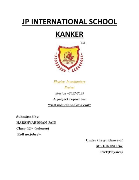 Rezultat imagine pentru Physics Investigatory Project Class 12 PDF