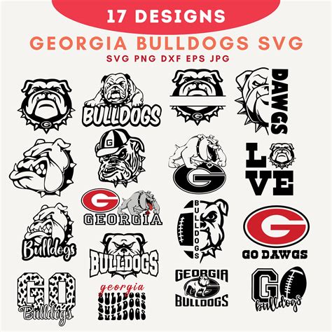 Georgia Bulldog Svg Bulldog Mascot Svg Georgia Bulldogs Logo - Etsy - painting of uga mascot