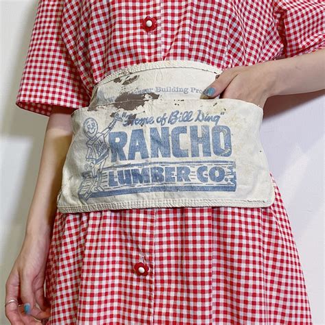 50s work half apron | LEMON