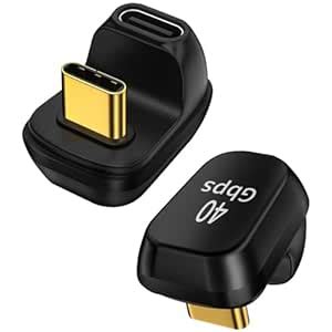 atdaraz 180 Degree USB C Adapter U Shape 40Gbps Data Transfer USB 4.0 ...