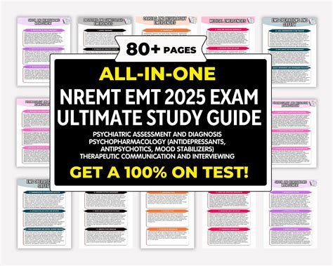 NREMT EMT Exam Study Guide 2025 Cheat Sheet - Etsy