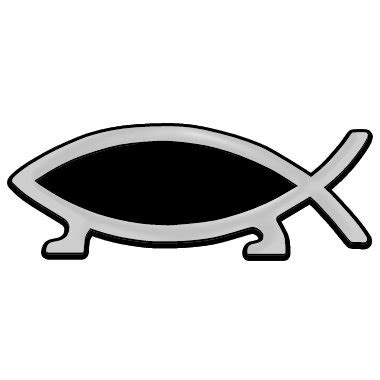 Empty Fish with Feet Chrome Auto Emblem - 5" x 2" : Amazon.in: Car ...