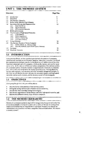 MCS 012 Block 1 www - MCA - The Basic Cc~mputer UNIT 1 THE BASIC ...