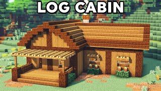 Image result for Minecraft Log Cabin Tutorial