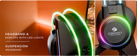 Zebronics Jet PRO Premium Wired Gaming On Ear Headphone with LED for ...