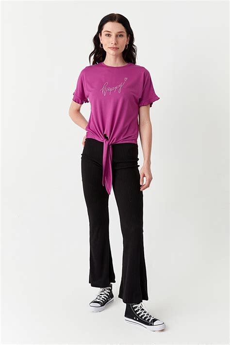 Black Elastic Waist Wide Leg Gofre Pants - Select Moda | ElbiseBul