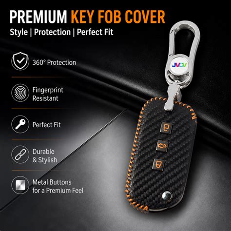 Carbon Fiber Leather Car Key Cover for Mahindra XUV 700, 3XO, Thar, Ma ...