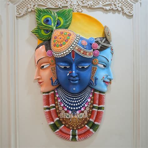 Shrinathji Yamunaji Mahaprabhuji Wall Mural - 4x2.5ft | Divine Decor ...