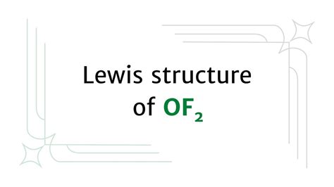 Lewis structure of OF2 - YouTube