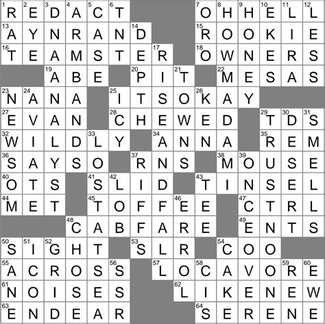 Neighborhood diner? crossword clue Archives - LAXCrossword.com
