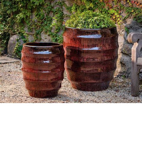 Pomerol Planters | Scalloped Pattern Pottery Planters