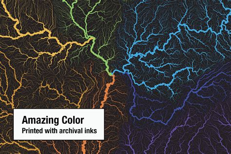 Snapklik.com : US Hydrological Map Map Of United States Rivers & Bs 36 ...