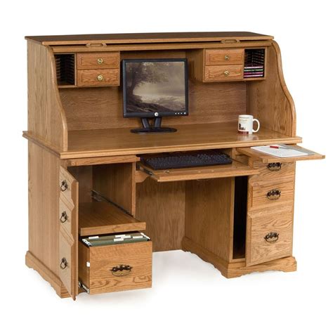 Roll Top Computer Desk 的图像结果