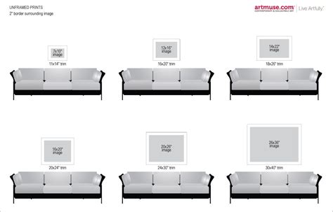 picture frame size reference | Art over couch, Home wall decor ...