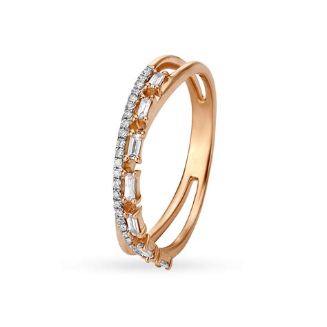 14KT Rose Gold Diamond Finger Ring