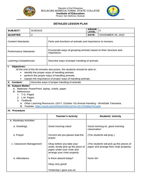 Image result for Lesson Plan Format with Example