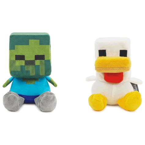 Better Together Minecraft Baby Zombie and Chicken Magnetic Plush Pair ...