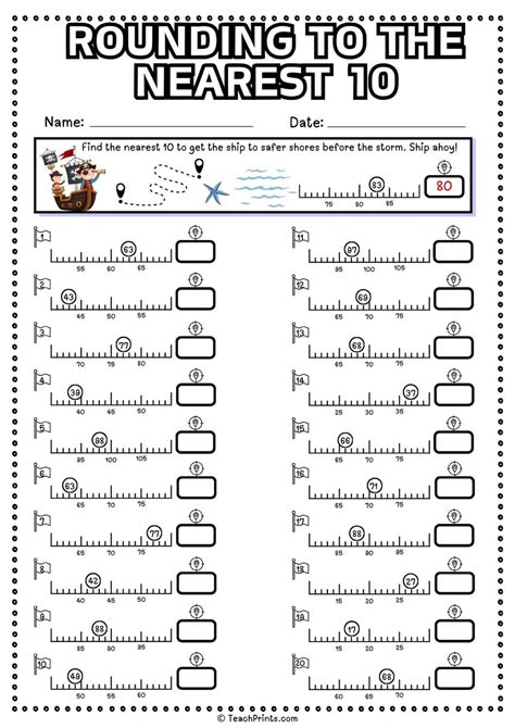 Image result for Rounding Nearest 10 Worksheet