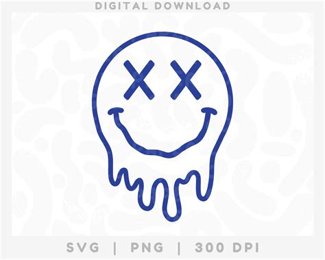 Drippy Smiley Face Coloring Pages [2025]