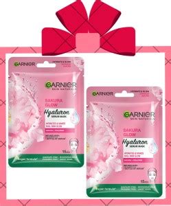 GARNIER Skin Naturals Sakura White & Face Serum Sheet Mask 28g x 2 ...