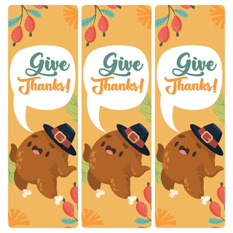 Free Printable Thanksgiving Bookmarks