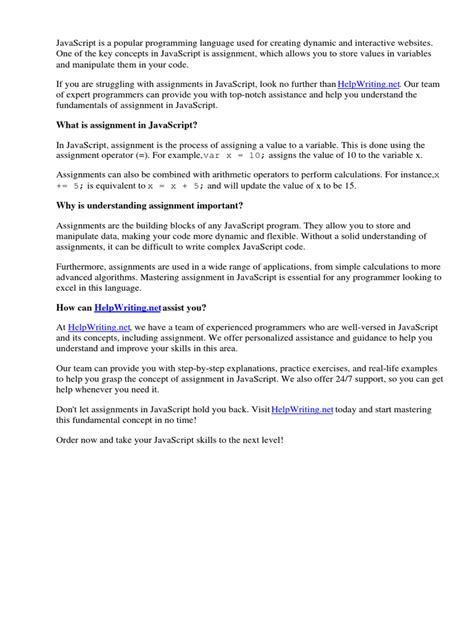 Image result for Assignment PDF On JavaScript