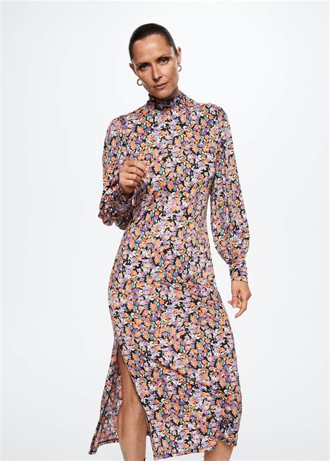 Vestido estampado flores - Mujer | MANGO Perú
