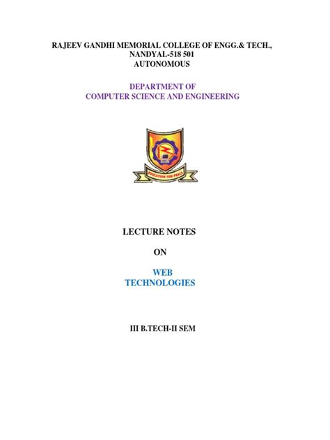 Image result for Web Technologies Notes